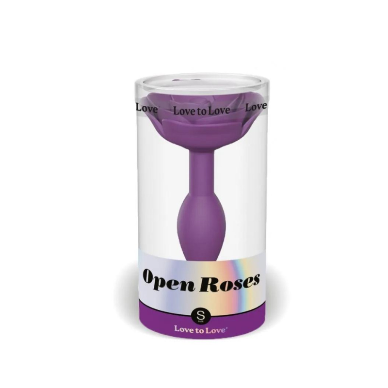 Plug Anal Silicona con Flor Open Roses Love to Love Purple Rain Talla S