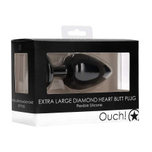 Plug Anal Silicona Extra Large Diamond Heart Ouch