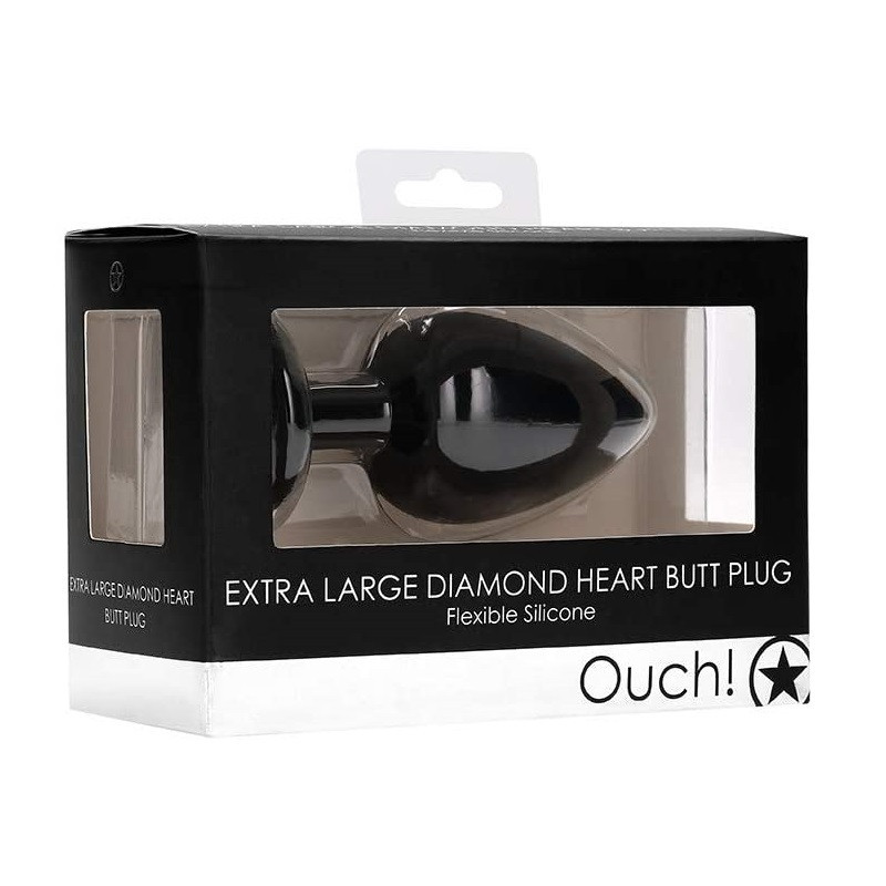 Plug Anal Silicona Extra Large Diamond Heart Ouch