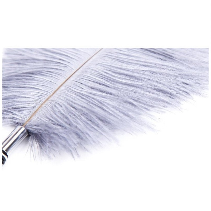 Pluma Gris Con Mango 42 cm BDSM Line