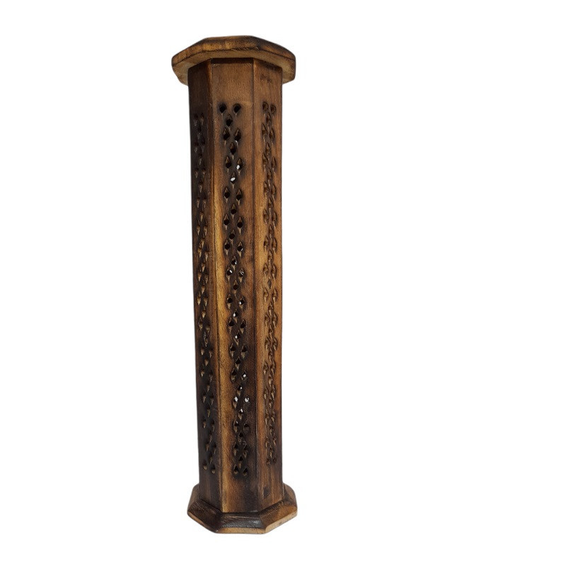 Porta Incienso Cajita Madera Vertical