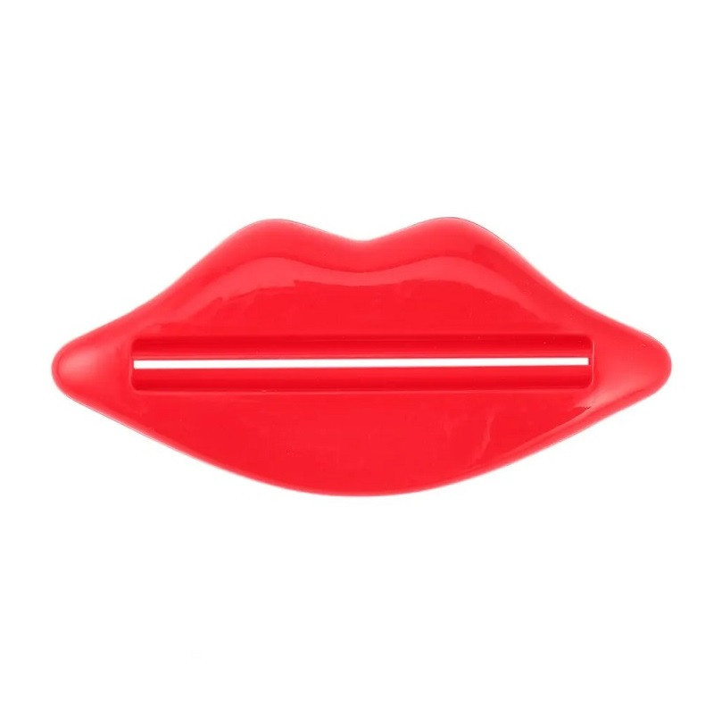Prensa Tubo Pasta Dental Labios Rojos