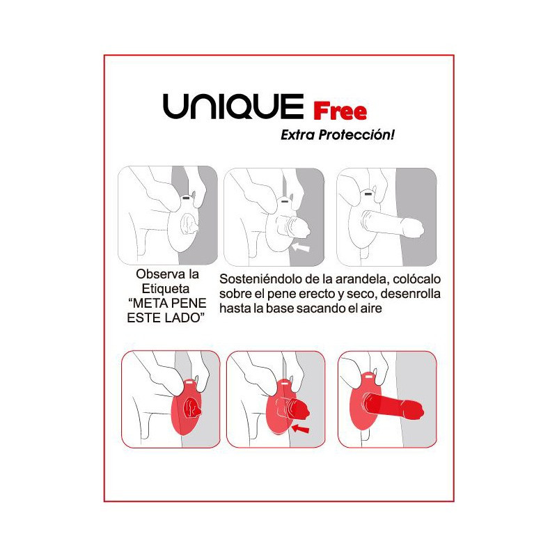 Preservativos Sin Látex Uniq Free Aro Protector 3 unidades