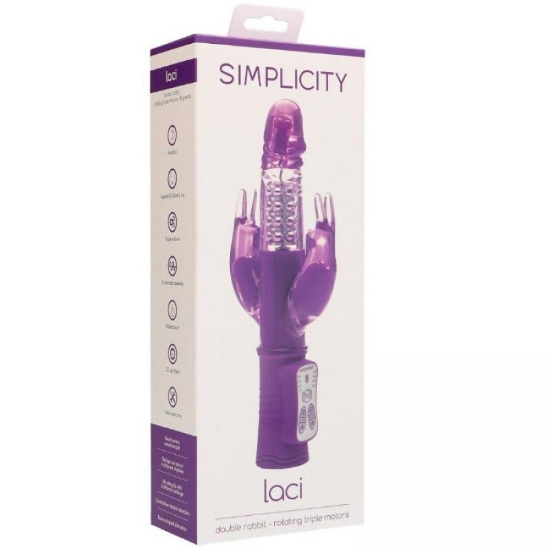Rotador Vibrador Doble Rabbit  Laci Simplicity