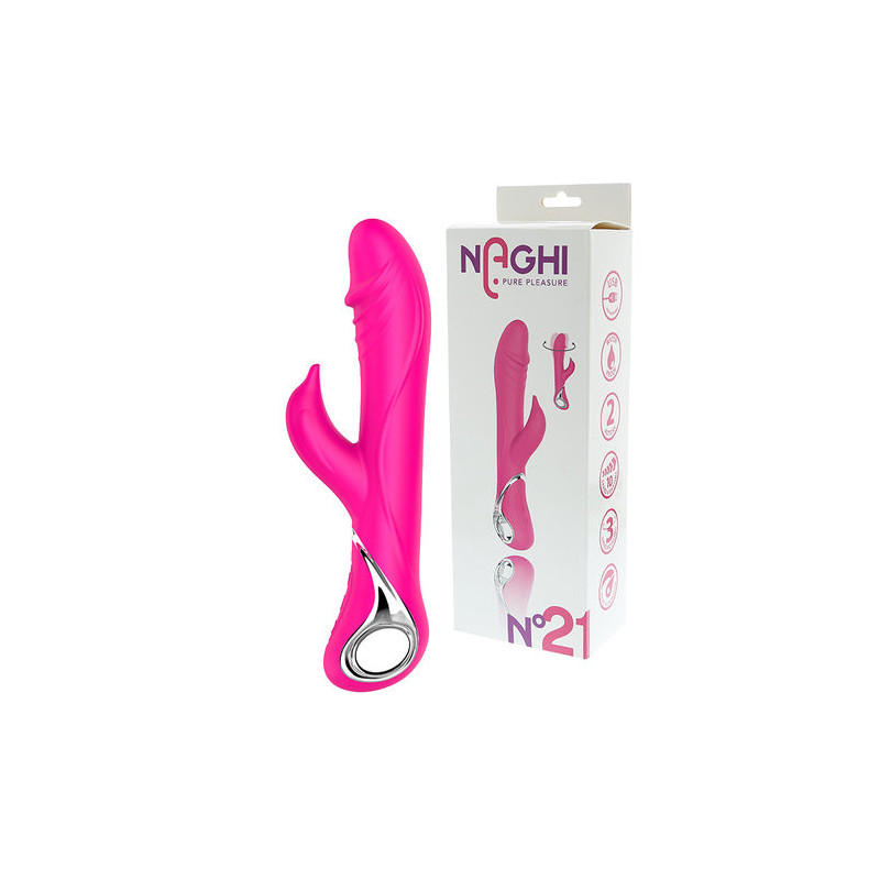 Rotador Vibrador Recargable Silicona Naghi 21