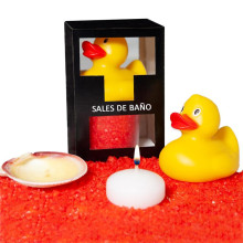 Sales de Baño Frutos rojos + Vela + Concha + Patito