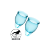 Set 2 Copas Menstruales Satisfyer Feel Confident Turquesa