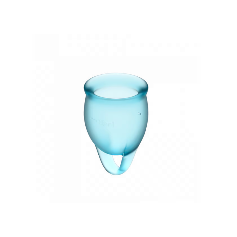 Set 2 Copas Menstruales Satisfyer Feel Confident Turquesa