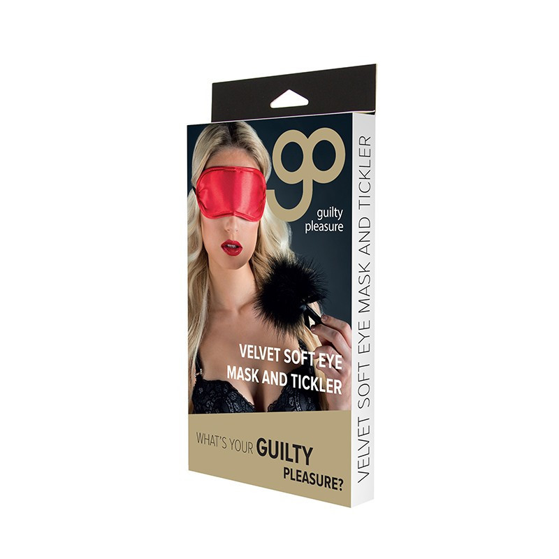 1 Kit Plumero Negro y Antifaz Rojo GP