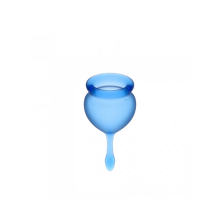 Set 2 Copas Menstruales Satisfyer Feel Good Azul