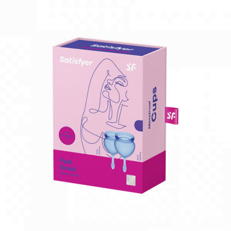 Set 2 Copas Menstruales Satisfyer Feel Good Azul