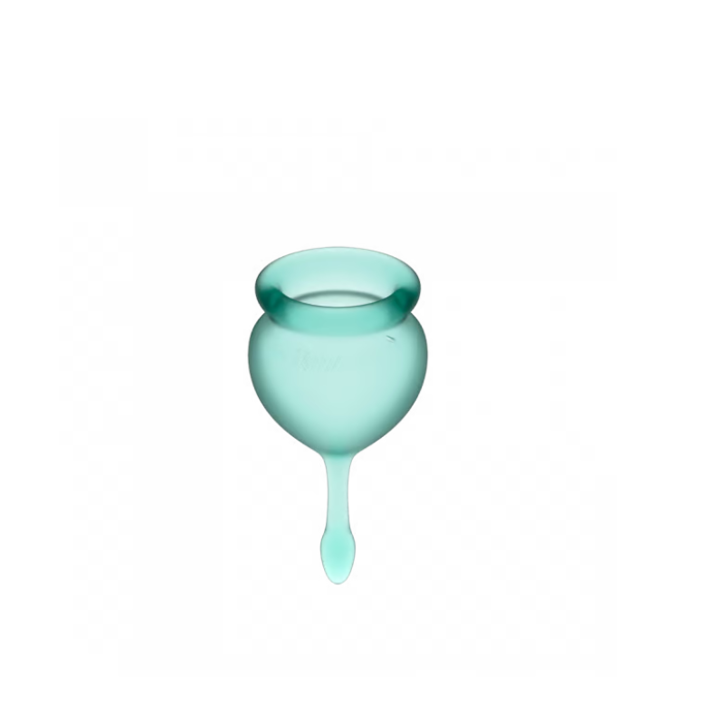 Set 2 Copas Menstruales Satisfyer Feel Good Verde Claro