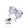 Set 2 Copas Menstruales Satisfyer Feel Secure Lila