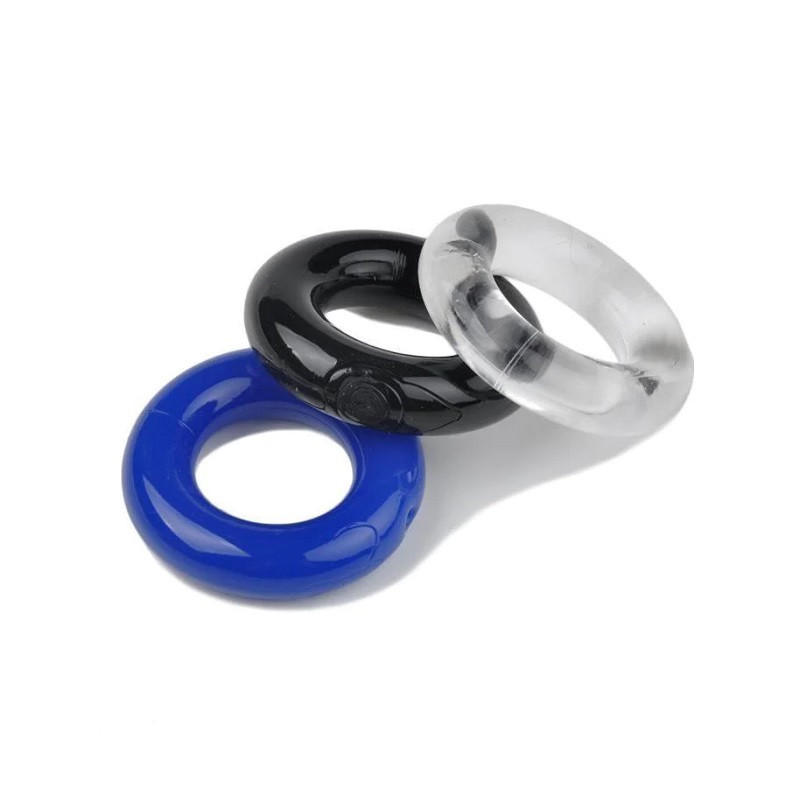 Set 3 Anillos Stay Hard Jelly De Colores