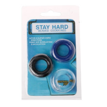 Set 3 Anillos Stay Hard Jelly De Colores