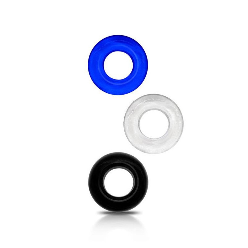 Set 3 Anillos Stay Hard Jelly De Colores