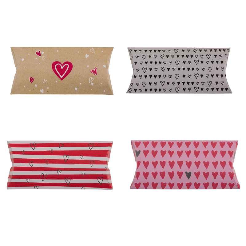 Set 4 Sobres Pequeños Diseño Corazón