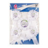 Set 5 Broches Despedida Flor Lila Blanco