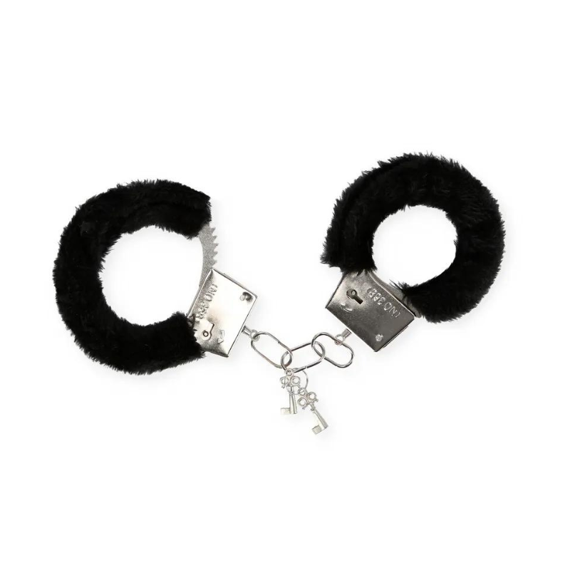 Set esposas + Antifaz + Plumas Negro