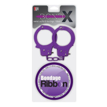 Set Esposas Y Cinta Bondx Violeta