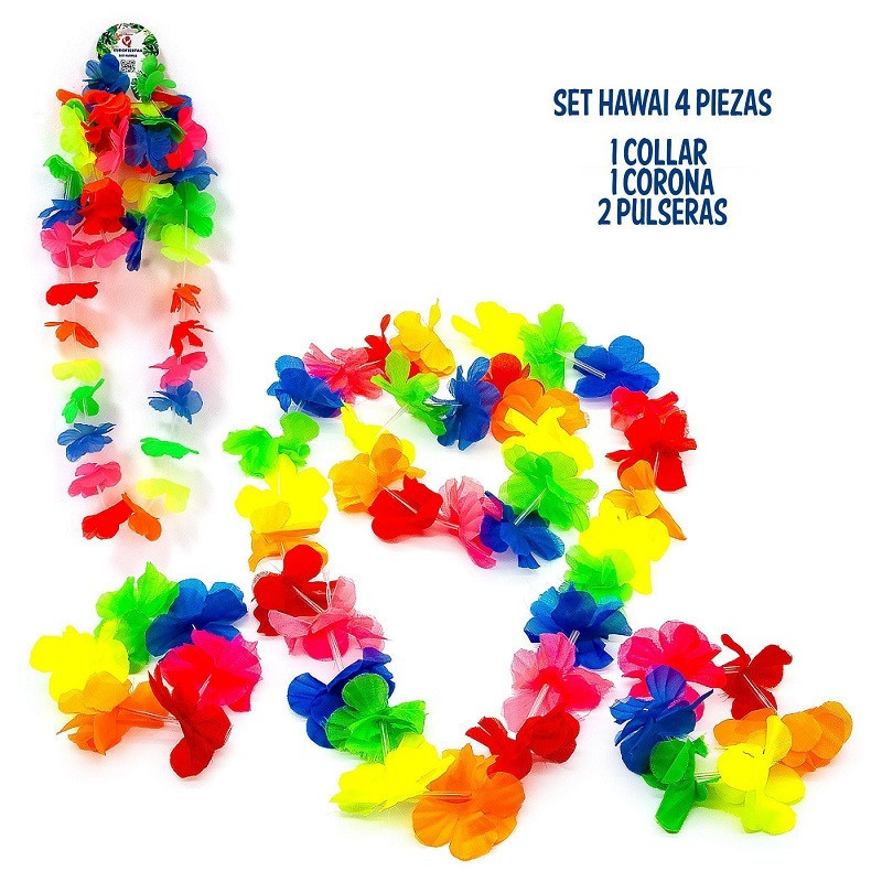 Set Hawai Flores De Colores