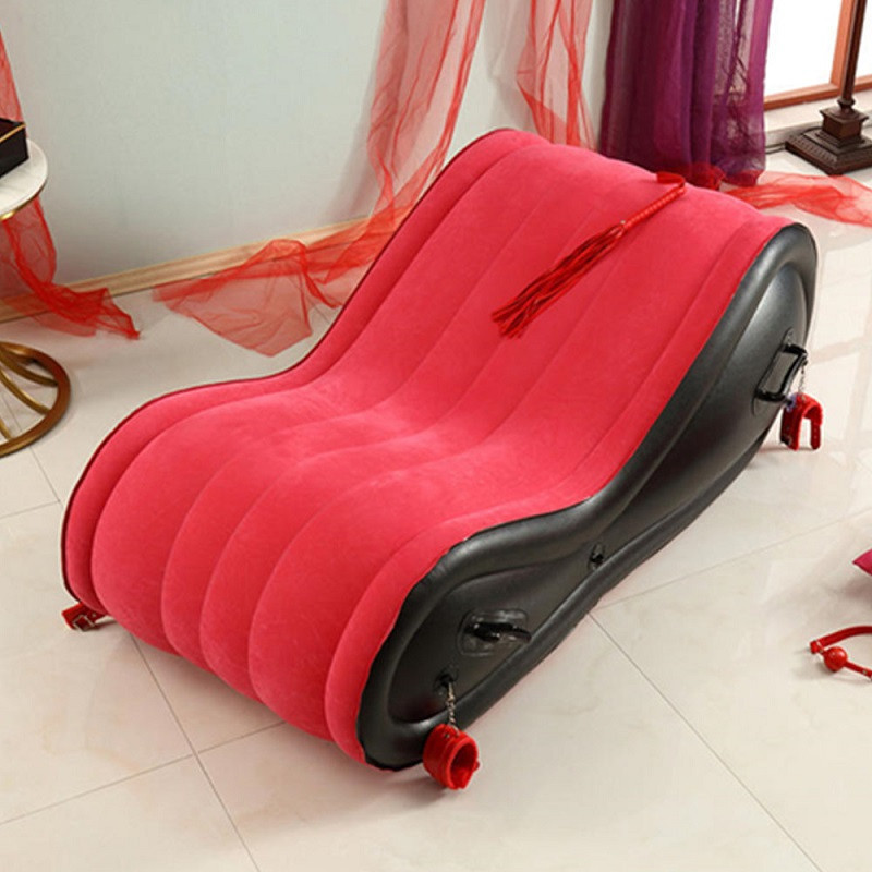 Sillón Hinchable Diván Grande + Esposas + Hinchador Eléctrico