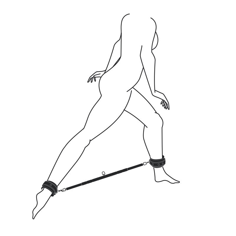 Sistema De Retención Barra Con Esposas Easy Toys Expandable Spreader Bar & Cuffs