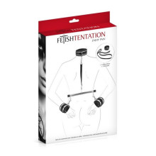 Sistema de Retención Collar Fetish Tentation Con Esposas y Barra Espalda