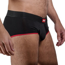 Slip Macho MS24R Negro/Rojo