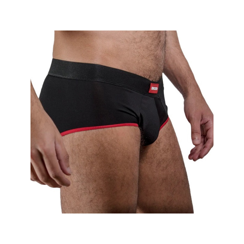 Slip Macho MS24R Negro/Rojo