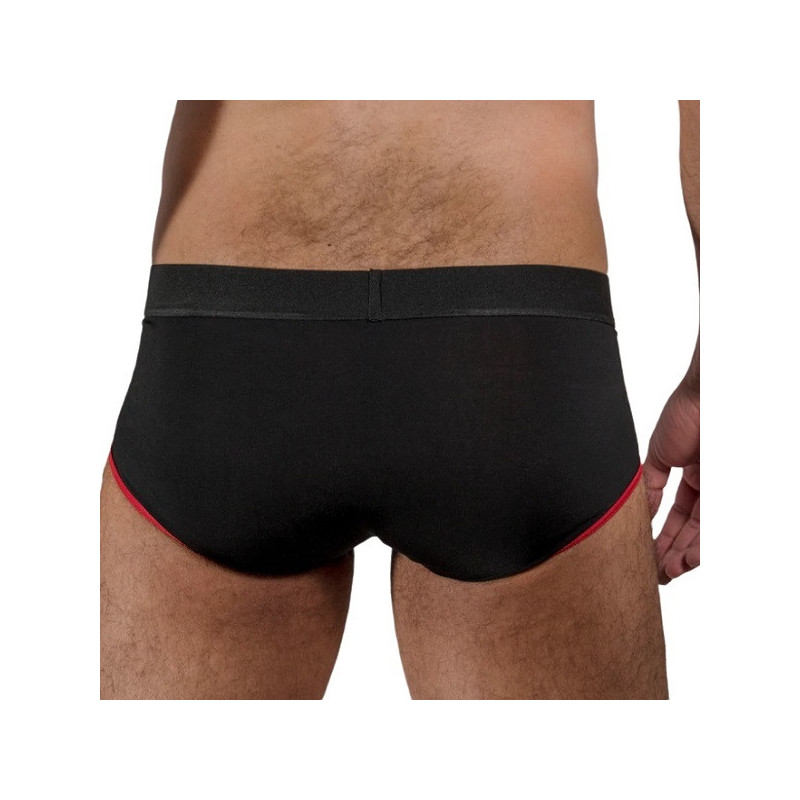 Slip Macho MS24R Negro/Rojo