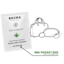 Lubricante Base de Agua Bruma Efecto Calor Cannabis Sobre de 6 ml