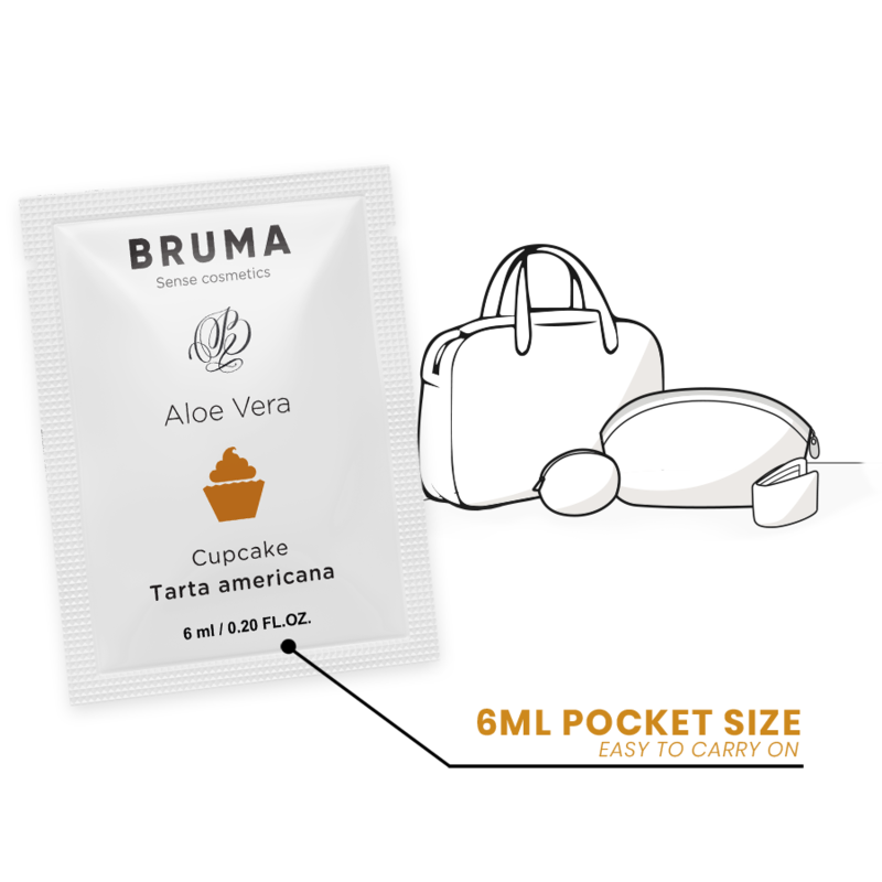 Lubricante Base de Agua Bruma Sabor Tarta Americana Sobre de 6 ml