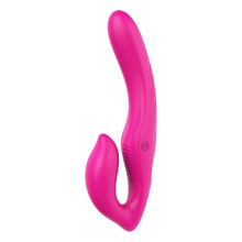 Strapless Arnés Femenino Doble Con Vibración Dream Toys Double Dipper Control Remoto Recargable