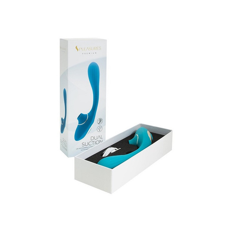 Succionador con Vibración S pleasures Dual Suction Turquesa