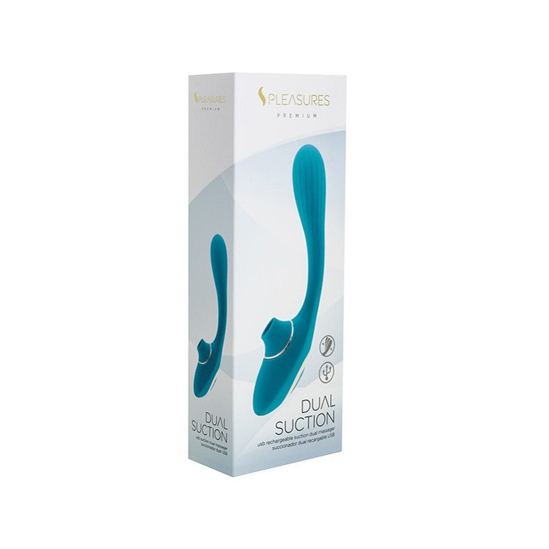 Succionador con Vibración S pleasures Dual Suction Turquesa