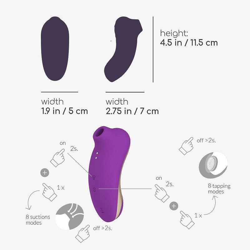 Succionador y Estimulador Pulsante Clítoris Supernova Crushious Morado