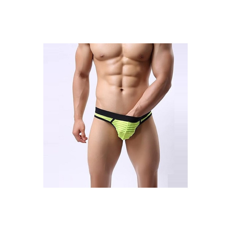 Suspensorio Rayas Lima/Negro 7203-1