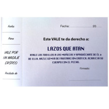 Talonario 12 cupones Bondage o sado