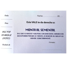 Talonario 12 cupones Bondage o sado