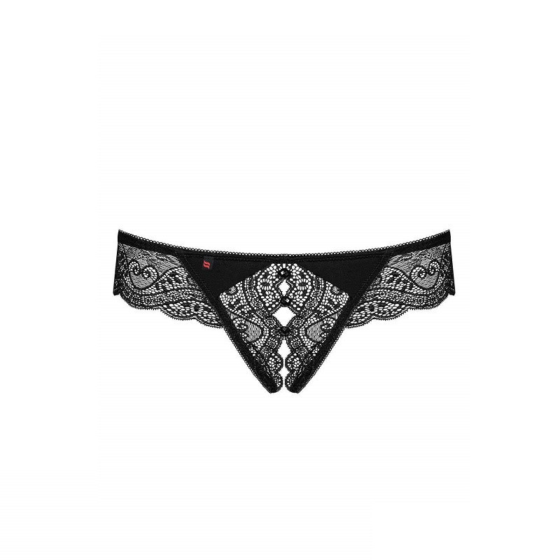 Tanga Abierto De Obsessive Negro Miamor
