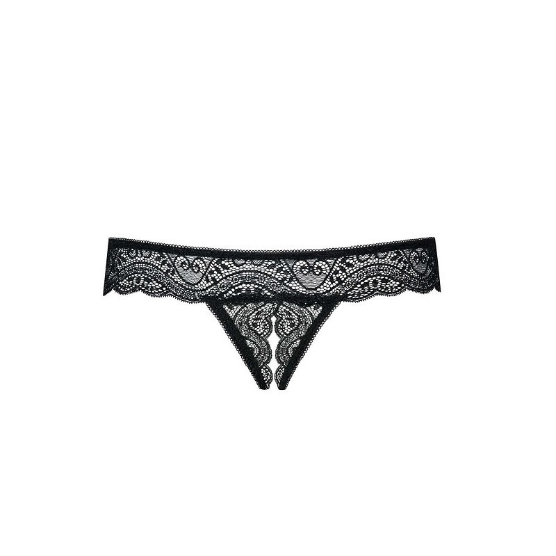 Tanga Abierto De Obsessive Negro Miamor