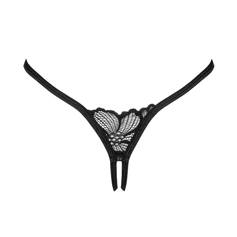 Tanga Abierto de Obsessive Negro Serafia