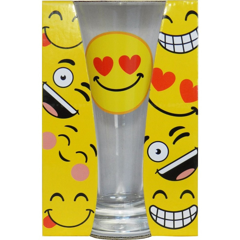 Vaso Cerveza Emoticono Hearts