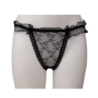 Tanga Encaje Lazo Trasero Negro 2053