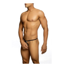 Tanga MBL24 Negro Abierto en Gota Hombre