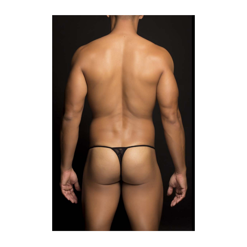 Tanga MBL27 Negro Encaje Hombre