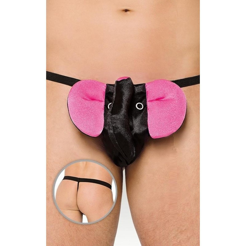 Tanga Softline 4445 Elefante Negro/Rosa