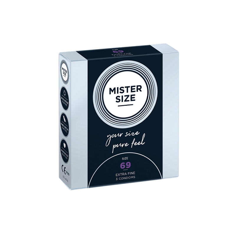 3 Preservativos Mister Size Talla 69 Extrafinos