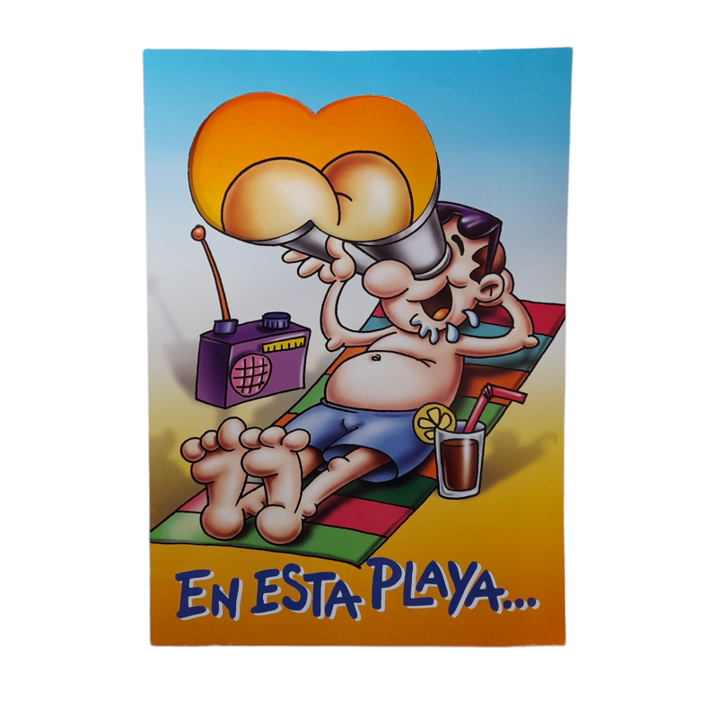 Tarjeta  En esta Playa...Hay Mucho Camello Suelto